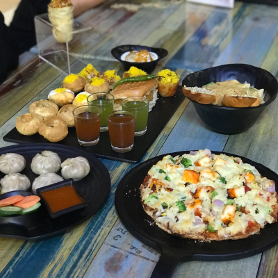 A food spread at Gup Shup Restaurant Dubai | Bhukkad Balak Reviews